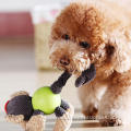 cleaning teeth sounding plush dog toy with sound